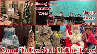 Come To WSRE FESTIVAL OF THE TREES | MAGGIE meets SANTA | Dinning Room Christmas Trees