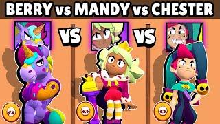 BERRY vs MANDY vs CHESTER | THE BEST BRAWLER in CANDYLAND  | NEW BRAWLER | BRAWL STARS