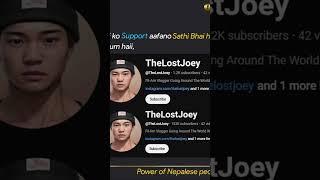 The power of nepali people #thelostjoey