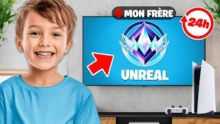 Je COACH mon PETIT FRÈRE pour qu'il joue en UNREAL pendant 24H ! 