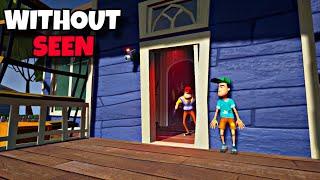 Hello Neighbor WITHOUT BEING SEEN | Challenge