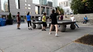 Ping-Pong in Mel Lastman Square in Toronto