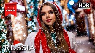 Incredible Festive Illumination in the Center of RUSSIA! Moscow Christmas Walk - 4K HDR