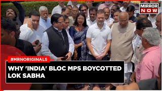 Rahul Gandhi Led Opposition Protest | 'INDIA' Boycotted Lok Sabha | Adhir Ranjan Suspended | PM Modi