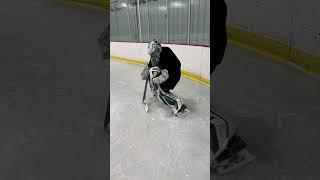 Quick Feet Butterfly Recovery Goalie Drill #goaliecoaches #goalietraining #hockey #hockeygoalie