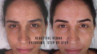 Beautiful Henna Eyebrows | Step by Step | Lindas sobrancelhas de henna | Passo a passo