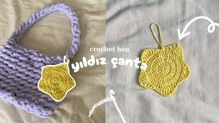 Küçük yıldız çanta örelim / crochet bag