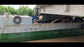 Quá trình bơm 1 chuyến cát vào công trình mới ở miền Tây/The process of pumping 1 sand boat