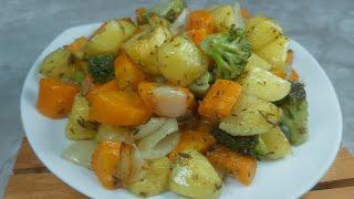 It's so delicious that I make it almost every day! Roasted Vegetables Recipe Happycall Double Pan