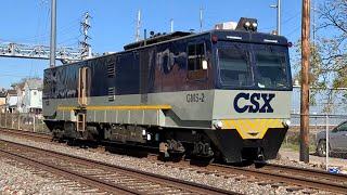 Weird Track Inspection Locomotive, Sperry Rail Truck Races Train, CSX Monster Trains In Ohio & GMS-2