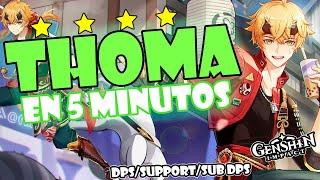 THOMA BUILD GOD EN 5 MINUTOS!  | Genshin Impact - Guía build Thoma