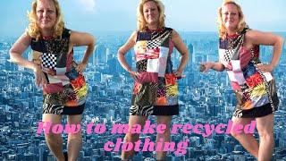 How to Make RECYCLED CLOTHING - Fabric Scrap Recycling - My green Closet