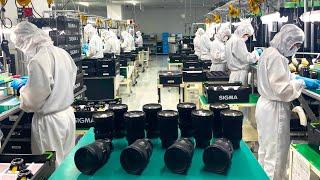 The process of making a camera lens. The best optical equipment factory in Japan.