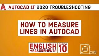 How to Measure Lines in Autocad | Autocad LT 2020 Tutorial