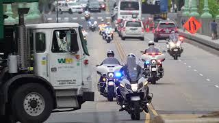 Vice President Harris' motorcade cut off by garbage truck on her way to get positive COVID test.