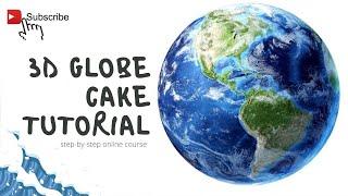 '3D WORLD' globe cake tutorial