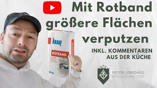 Mit Rotband größere Flächen verputzen ohne Putzmaschine -  Tutorial/Kommentar