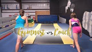 Gymnast VS Coach Gymnastics Challenge| Kyra SGG
