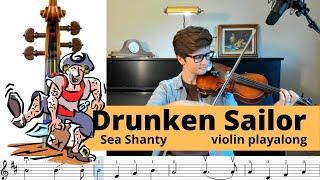 Drunken Sailor violin play-along