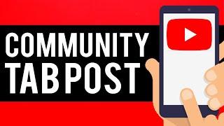 How To Make Community Post on YouTube Mobile 2021