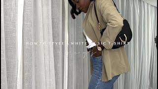 HOW TO STYLE A BASICS WHITE T-SHIRT 5 WAYS | SWEDIARY