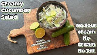 ASMR Creamy Cucumber Salad   #cucumber #cucumbersalad #salad #caramelrecipe #asmr #foryou