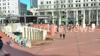 Pioneer Courthouse Square, Portland, Oregon [stock footage]