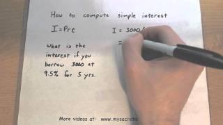 Consumer Math - How to Compute Simple Interest