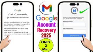 Gmail account recovery 2025 || How to recover Gmail account || Google account recovery