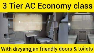 Divyangjan Friendly Doors &Toilets of New 3 tier AC Economy Class Coaches