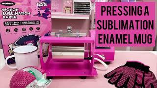 How to heat press a sublimation enamel mug