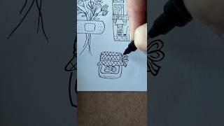 Easy and fun 5 min drawing | How to draw a jar of jam step by step #sketching  #doodleart #tutorial