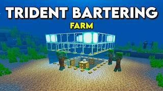 Trident Bartering Farm In Minecraft Bedrock 1.21