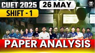 CUET 2025 Paper Analysis | 26 May Shift 1 CUET Exam Answer Key , difficulty level | Malviya Academy