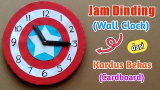 Membuat Jam Dinding dari Kardus Bekas | Wall Clock making Craft Ideas Using Cardboard