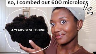 I COMBED OUT 600 MICROLOCS in 1 MONTH | Loose Natural Hair Reveal! part 3