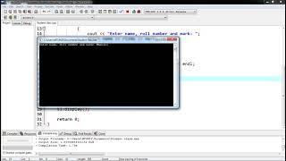 C++ Program, Class For Capturing Student Information