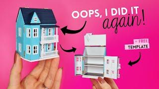 Build a Mini DOLLHOUSE with PAPER! | How to make a Miniature Dollhouse for your DOLLS (pt2) 