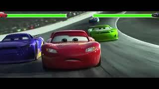 Cars 3 (2017) Lightning Mcqueen Crashes with healthbars (Edited By @GabrielD2002)