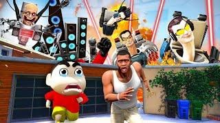 New Titan Speaker Man & New Tv Mecha Man Vs Scary Skibidi Toilet In Gta 5 || TAMIL || GTA 5