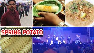 B.Y.O.B(Bring You Own Belly) Biggest Food Festival in Hyderabad PART 1| CRAZY SPRING POTATO MAKING