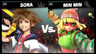 Super Smash Bros Ultimate Amiibo Fights – Sora & Co #108 Sora vs Min Min