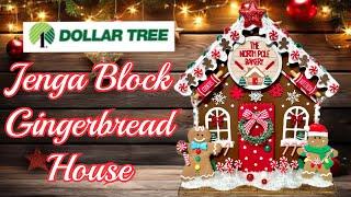 Dollar Tree  Jenga Block Gingerbread House 