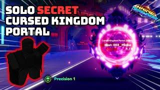 Solo SECRET CURSED KINGDOM Portal with  Prima Commander in Anime Defenders ROBLOX 