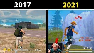 MINHA EVOLUÇÃO NO FREE FIRE! 2017 - 2021 (trajetória emocionante)