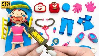 [️claydiy️] Polymer Clay Miniature Doctor Set‍️POP THE PIMPLES | Care Tips | Medical Kit 🩺