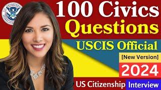 2024 Random 100 Civics Questions and Answers | U.S. Citizenship Interview 2024 | Slow Easy Answer