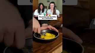 Huevito con tortilla en 5 minutos  GASTRONOMÍA MEXICANA  #mexico #shorts #viralvideo