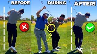 He Said Goodbye To Early Extension With This EASY Pelvis Move! (Live Golf Lesson)