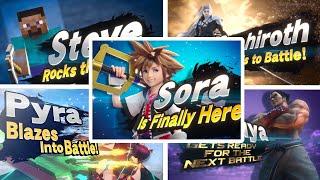 Super Smash Bros Ultimate | All Newcomers Trailers Including Sora